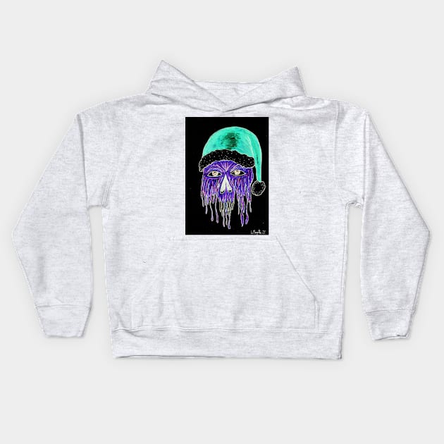 Dripping Purp Santa Kids Hoodie by LukeMargetts